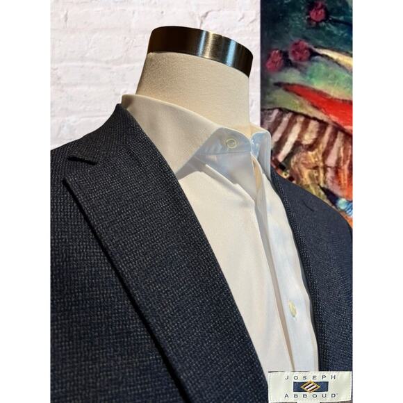 Joseph Abboud 46R XXL Unstructured Blue Casual Denim Look Sport Jacket Stretch - Picture 4 of 15